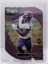 2020 Panini Select - Field Level J.K. Dobbins #352 Purple Prizm Die-Cut (RC)