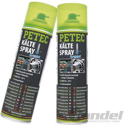 2x 400ml PETEC FREEZE KÄLTESPRAY KALTREINIGER EISSPRAY VEREISUNGSSPRAY