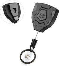 Heavy Duty Retractable Keychain with Belt Clip, ID Badge Reel Key Chain, Badge H