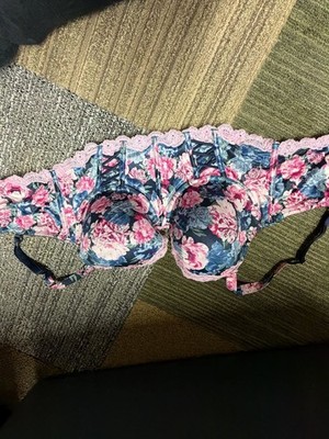 Victoria's Secret Floral Lace Corset Bustier Bra 38DD