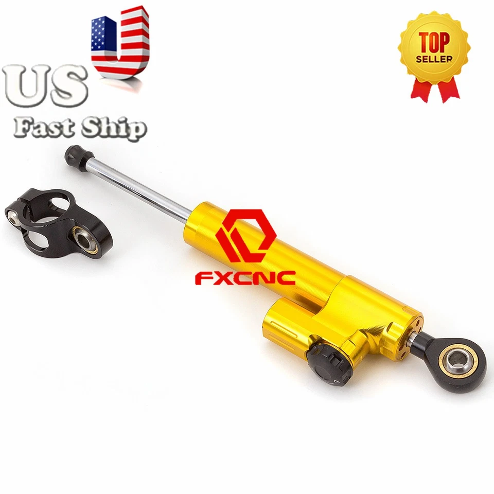 Amortiguador estabilizador de dirección dorado para BMW S1000RR R1200CL R1200GS control lineal Foto 2 de 4