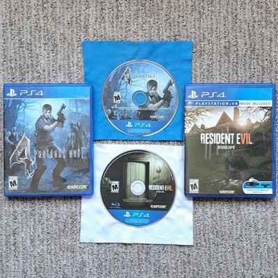  Lot of 2 Games: Resident Evil 4 AND Resident VII 7 Biohazard PlayStation 4 PS4