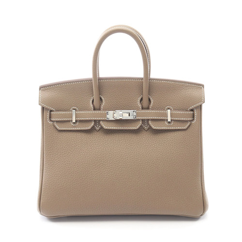 Hermes Birkin 25 Handbag Brown Leather #RCB2729