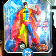 McFarlane DC Multiverse Batman Rainbow Suit Red Platinum 7 Figure New