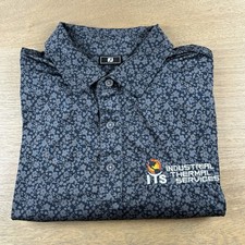 FootJoy FJ Polo Shirt Men  s L Performance Stretch Golf Floral AOP Company Logo