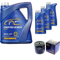 SCT Inspektionspaket 8L Mannol Defender 10W-40 FüR Nissan NP300 Navara