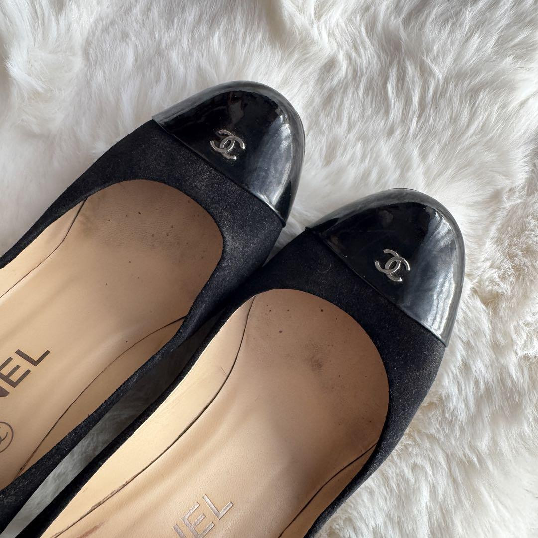 Chanel Pumps Shoes Coco Mark Suede Black Size 35 US About 5 For Women thumbnail 4