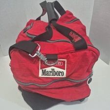 Marlboro Unlimited Gear Duffle Bag Red Vtg 90s Strap Gym Gear NWT 20x12x12