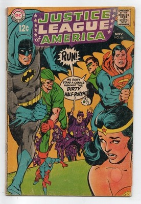 Justice League of America #66 and #73 Batman Superman Wonder Woman Green Lantern