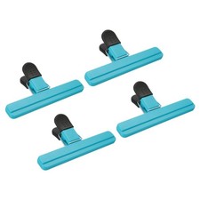 6" Plastic Storage Clip, 4pcs Food Bag Clamp, Blue