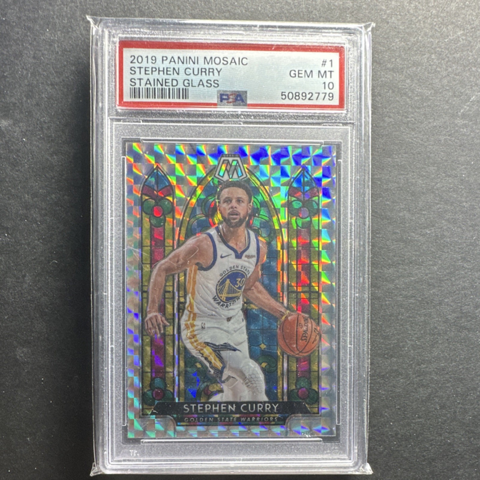 2019 Panini PANINI MOSAIC STAINED GLASS #1 Stephen Curry front