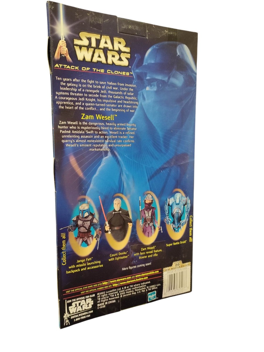 Hasbro Star Wars Character Collectible AOTC Zam Wesell 12 Inch