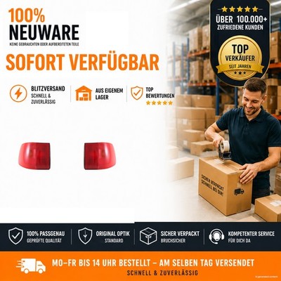 Heckleuchte Außen Set Links & Rechts passend für Audi 100 4A/C4 12/90-07/94 rot
