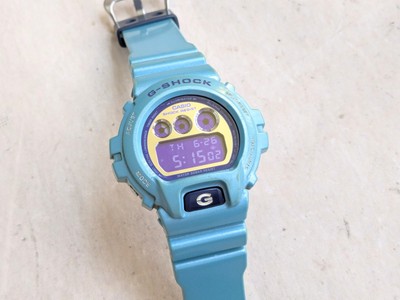 Casio G-SHOCK 3230 DW-6900CB-8 Turquoise Blue Silver Rubber Watch