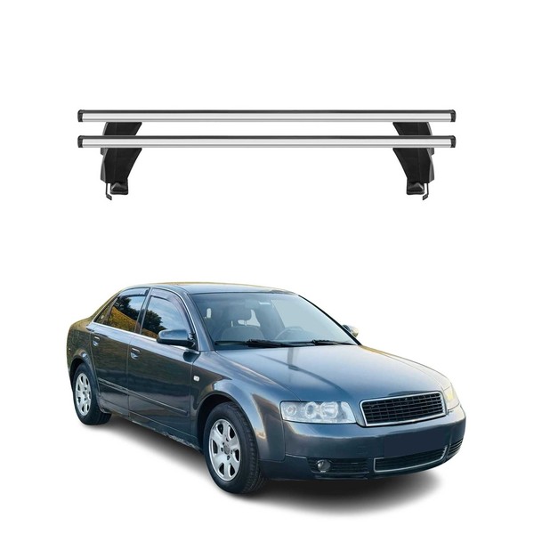 Menabo DachträGer GrundtäGer FüR Audi A4 B6 B7 Limo 2001-2008 50Kg Alu Silber 2X-image
