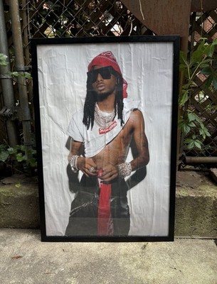 supreme playboi carti box logo 2025 RARE poster wheat FRAMED
