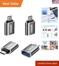 4-Pack USB C Male to USB A Female Adapter - Fast Data Transfer  Compatible