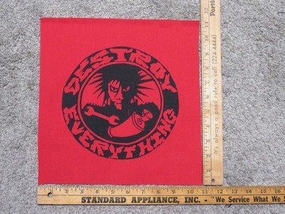 FILTH Destroy Everything Canvas Back Patch Hardcore Crust Punk Band Blatz LP CD