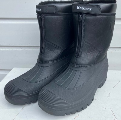 Knixmax Herren Dog Walking Mucker Gummistiefel Thermo-Stiefel Schwarz Gr. 47