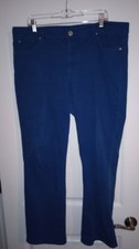 Bandolino Women's Solid Blue Colored Jeans Size 18