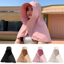 Sun Hats for Women Sun Protection Wide Brim Shawl Neck Flap Hiking Visor Hat USA