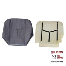 Front Driver Side Bottom Replacement Seat Cover Cloth Dark Gray and Bottom