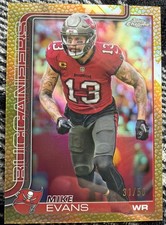 2025 Topps Chrome Mike Evans Football Leather /50 Gold Tampa Buccaneers #282