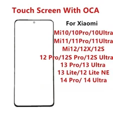 Front Outer Glass Panel Lens Parts For Xiaomi 14 13 Lite 12 12X Pro 10 11 Ultra