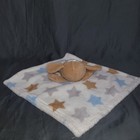 Baby Essentials Puppy Dog Lovey Plush Security Blanket, Blue Gray Brown Star — photo 3