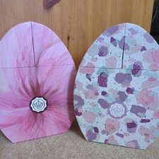 2x leere Glossybox 9" rosa Osterei Geschenkboxen