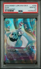 2024 DISNEY LORCANA EN 5-SHIMMERING SKIES ENCHANTED 209 OLAF PSA 10