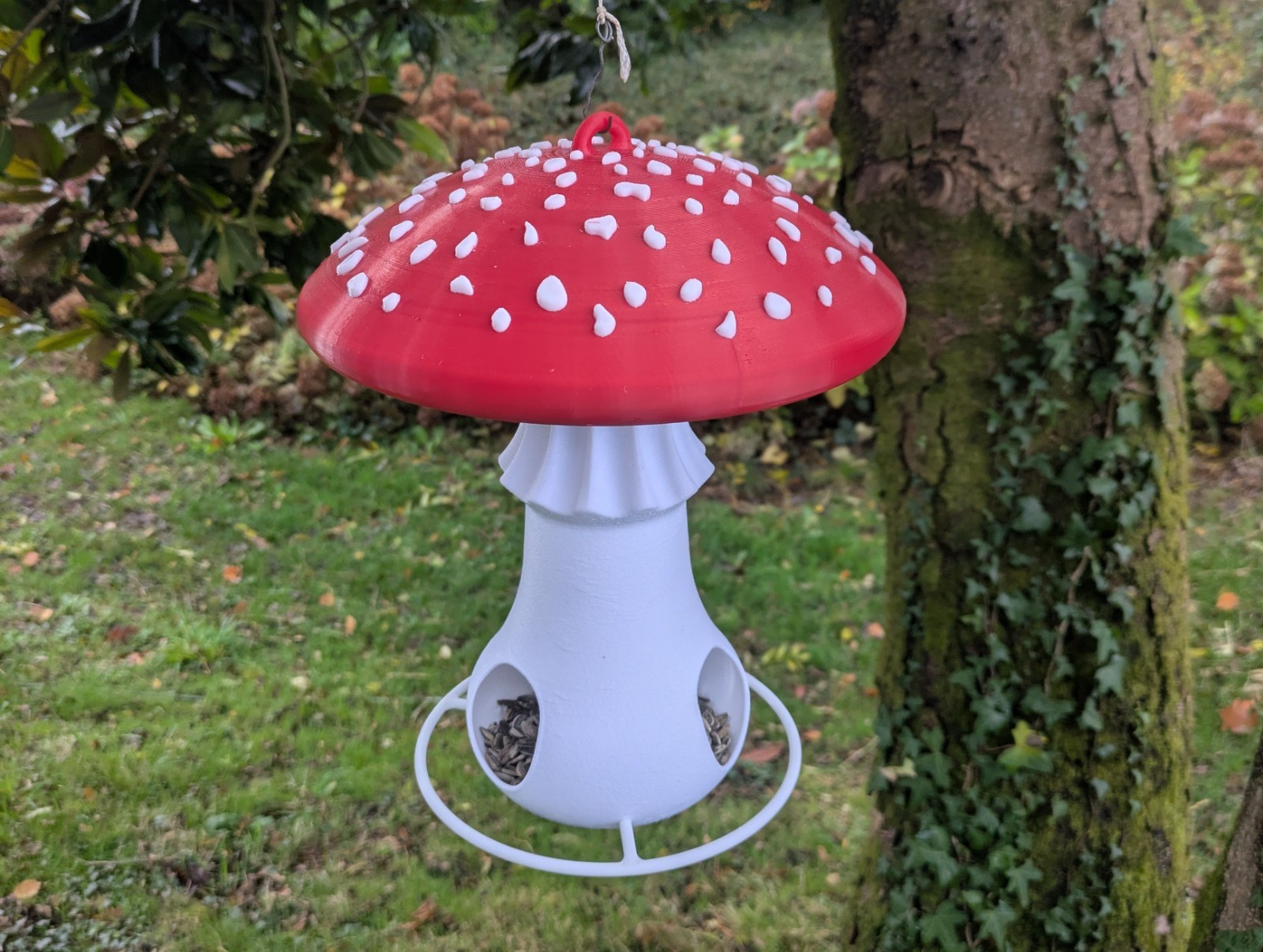Mangeoire oiseaux champignons anti pluie pour protéger les graines du gel
