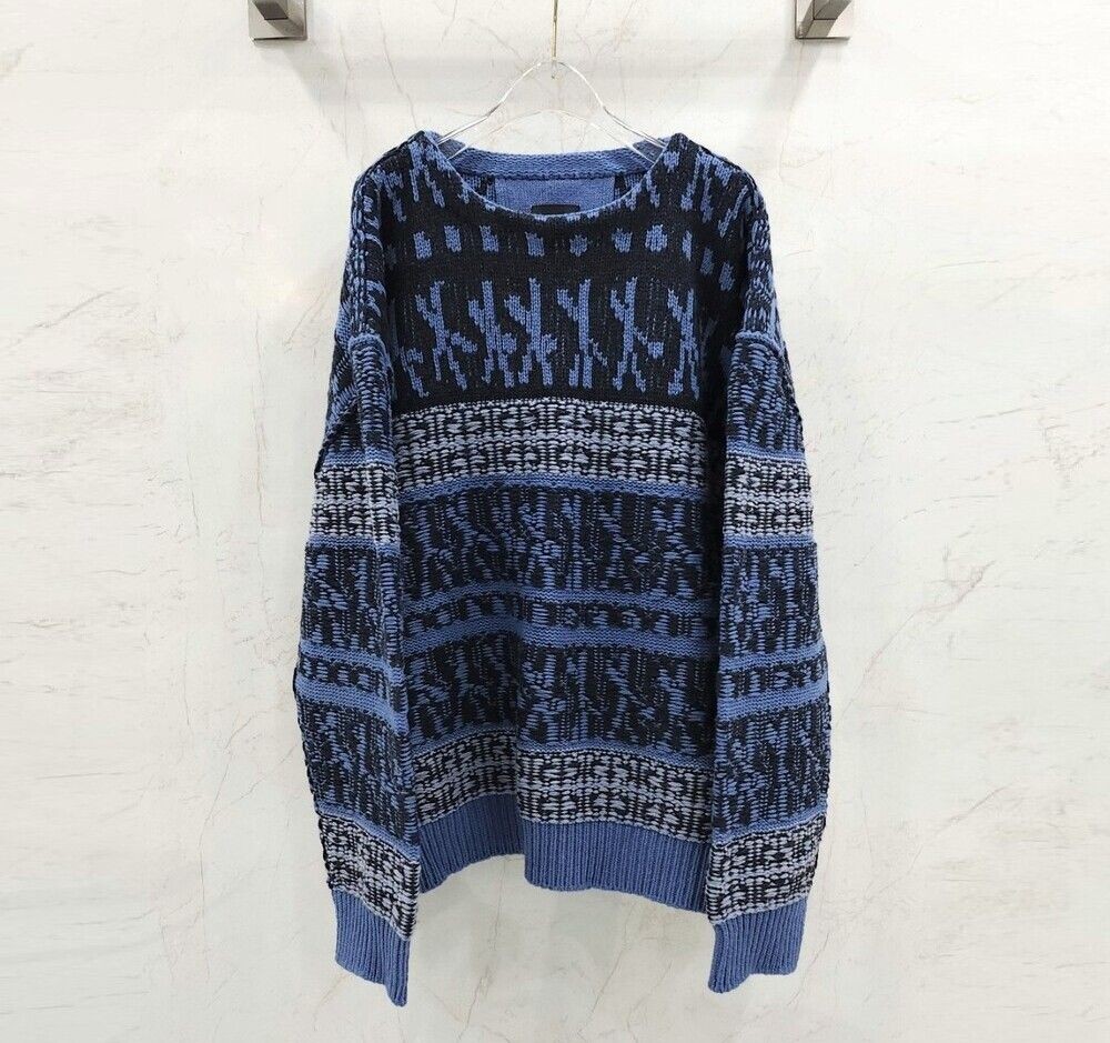 Givenchy Patchwork Effect Wool Over Knee Knit Jum… - image 1