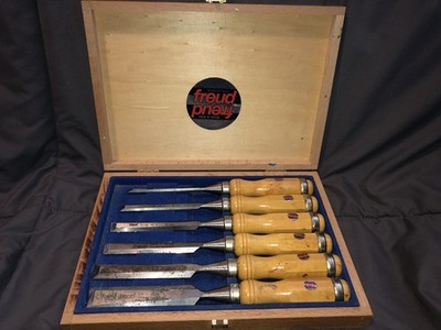 Vintage Freud WC-106 Professional Woodworking Chisel Set 6 Pc