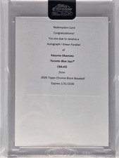 2026 Topps Chrome Black Kazuma Okamoto Rookie Green /99 Autograph Redemption