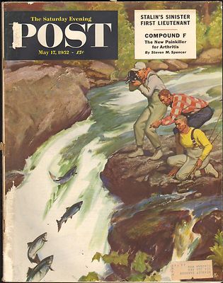 MAY 17 1952 SATURDAY EVENING POST - magazine - SALMON SWIMMING UPSTREAM