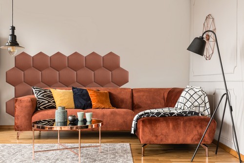 Wandkissen Polsterpaneel Wandpolster Schlafzimmer Hexagon 3D 13 Farben - Bild 60 von 82