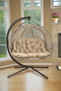 Flower House Fhpc100 Brk Hanging Pumpkin Loveseat Chair With Stand Bark 892514100211 Ebay