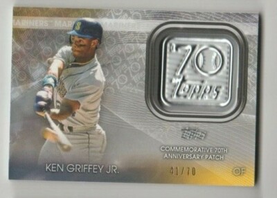 2021 Topps Series 1 SP 70th Platinum Anniversary Patch of Ken Griffey Jr. #41/70