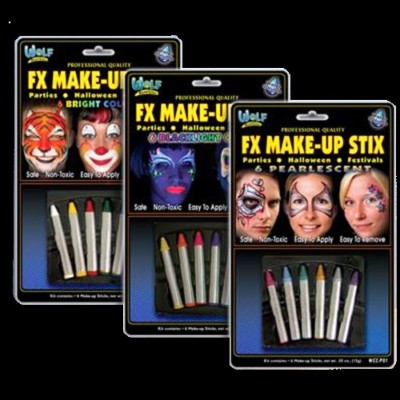 Makeup Sticks Face Paint Crayons 3 to Choose From: Bright, Pearl, Neon