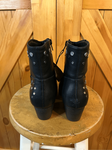 Frye and Co. Synclair Damen-Cowboystiefel mit gestapeltem Absatz Größe 10 neu mit Etikett lesen - Bild 4 von 8