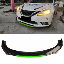For Nissan Rogue Universal Front Bumper Lip Spoiler Splitter Gloss Black Green