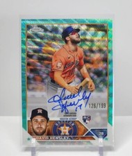 2023 Topps Chrome David Hensley Aqua Wave Rookie Auto /199 - Houston Astros