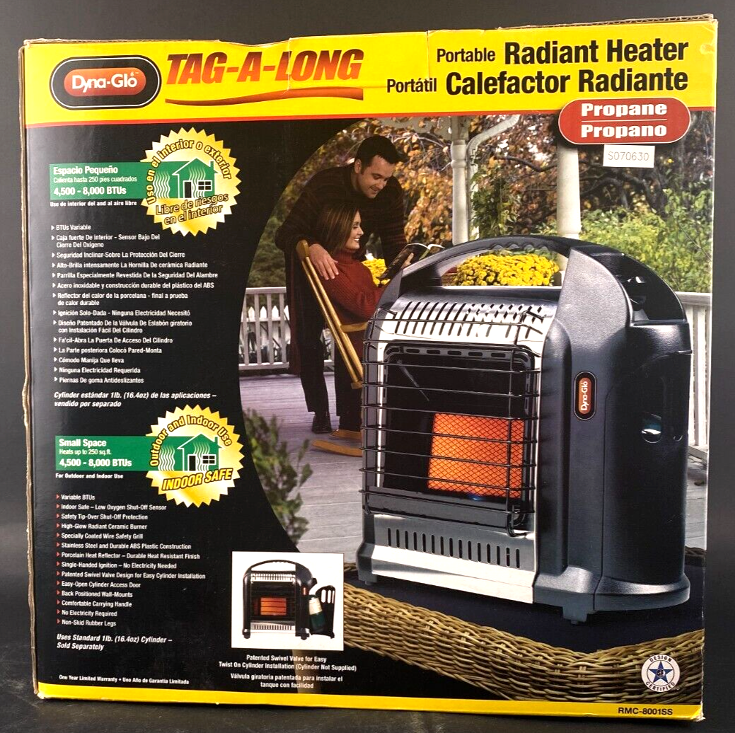 Dyna-Glo Tag-A-Long Propane Portable Heater RMC-8001SS for sale online |  eBay