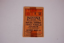 1943 Indiana High School Basketball State Finals Ticket - Fort Wayne Central