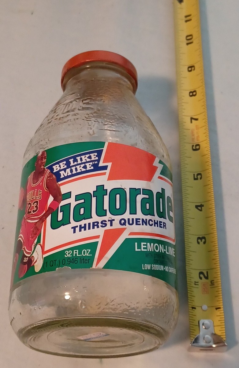 AIRJORDAN23　Glass Core Bottle Vintage Michael Jordan glass Gatorade bottle Air 23 Chicago