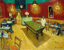 11933.Poster decor.Home Wall.Room art.Van Gogh painting.Night Cafe.Billiard.Pool