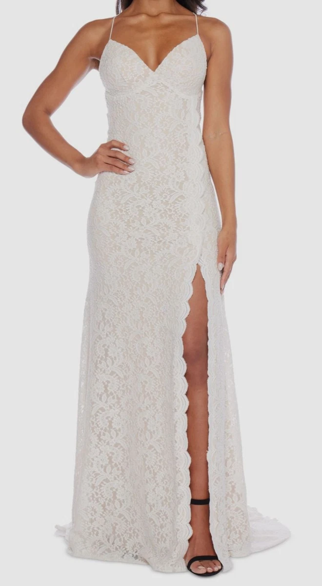all lace wedding dress with sleeves Long Long-Sleeve Ball Gown Wedding Dress Viteria Light ivory / Ready-to-Ship / US 10