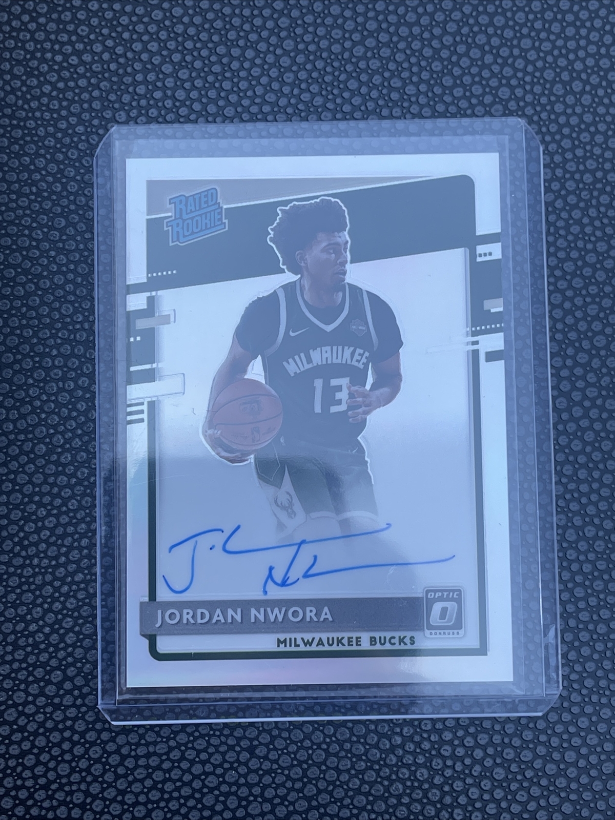 T92 2020-21 Donruss Optic JORDAN NWORA Silver Rated Rookie Auto RC - Bucks #189