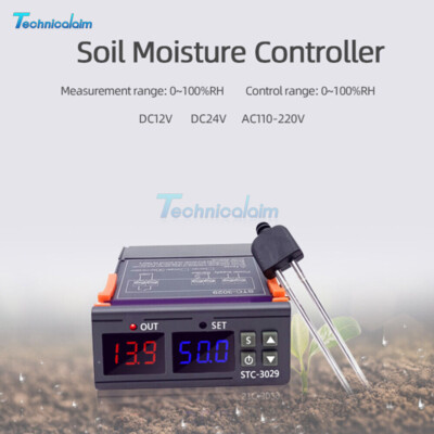 12/24/220V STC-3029 Digital Soil Humidity Controller Regulator Hygrometer Sensor
